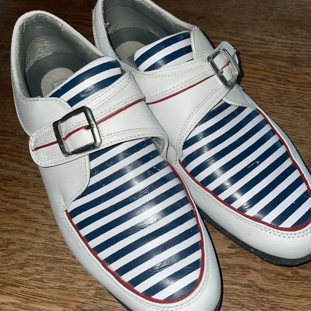 Foot Joy Golf Shoes Womens Vintage 91650 Leather Blue Tailored Collection